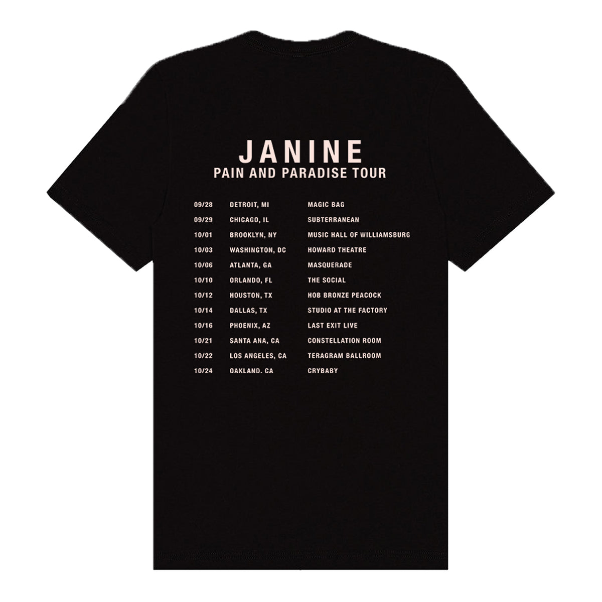 Pain and Paradise Tour Tee – Janine