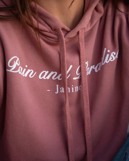 Pain and Paradise Women's Crop Fleece Hoodie - Mauve