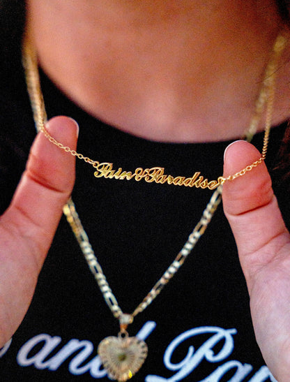 Pain and Paradise Necklace - 18K Gold Plated
