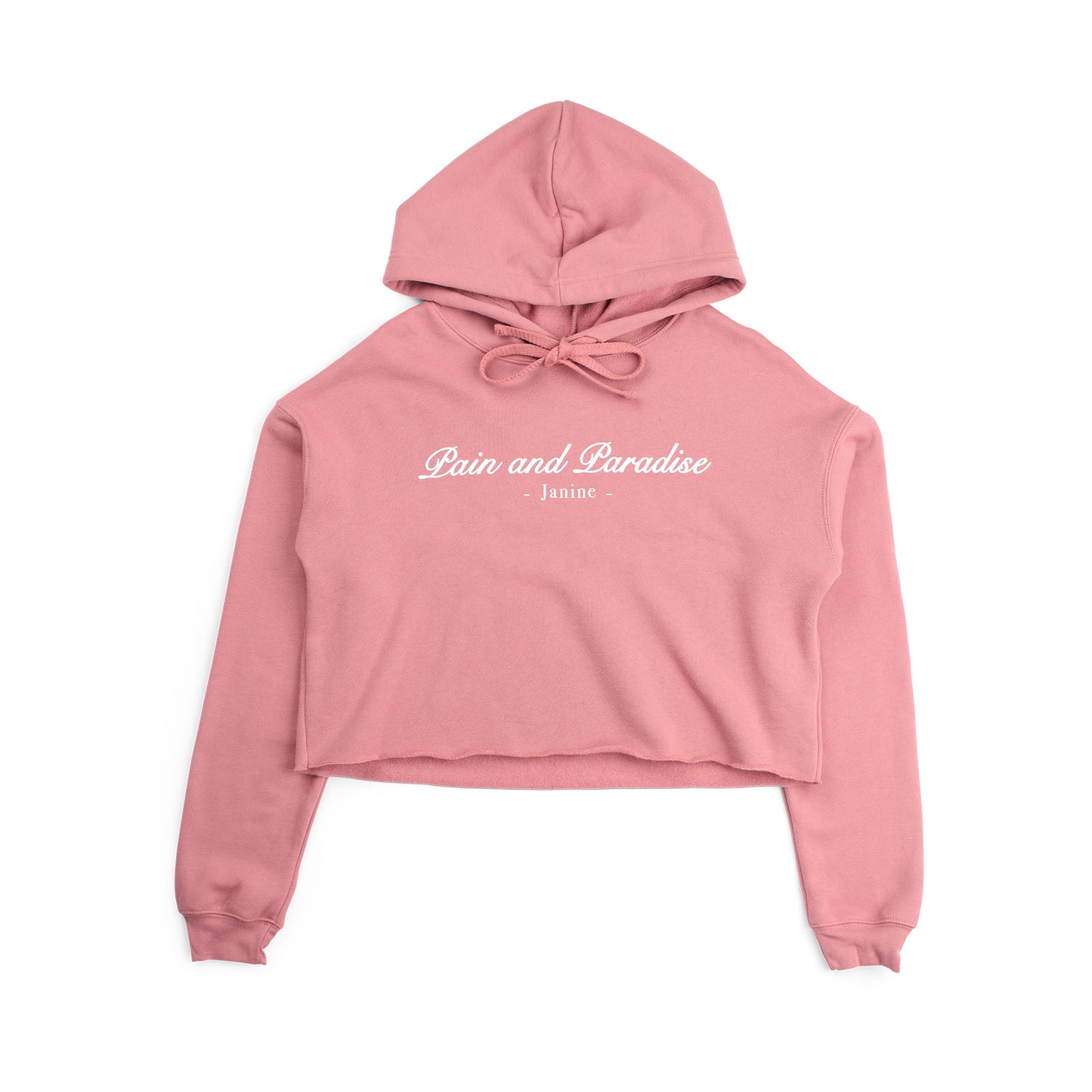 Pain and Paradise Women's Crop Fleece Hoodie - Mauve