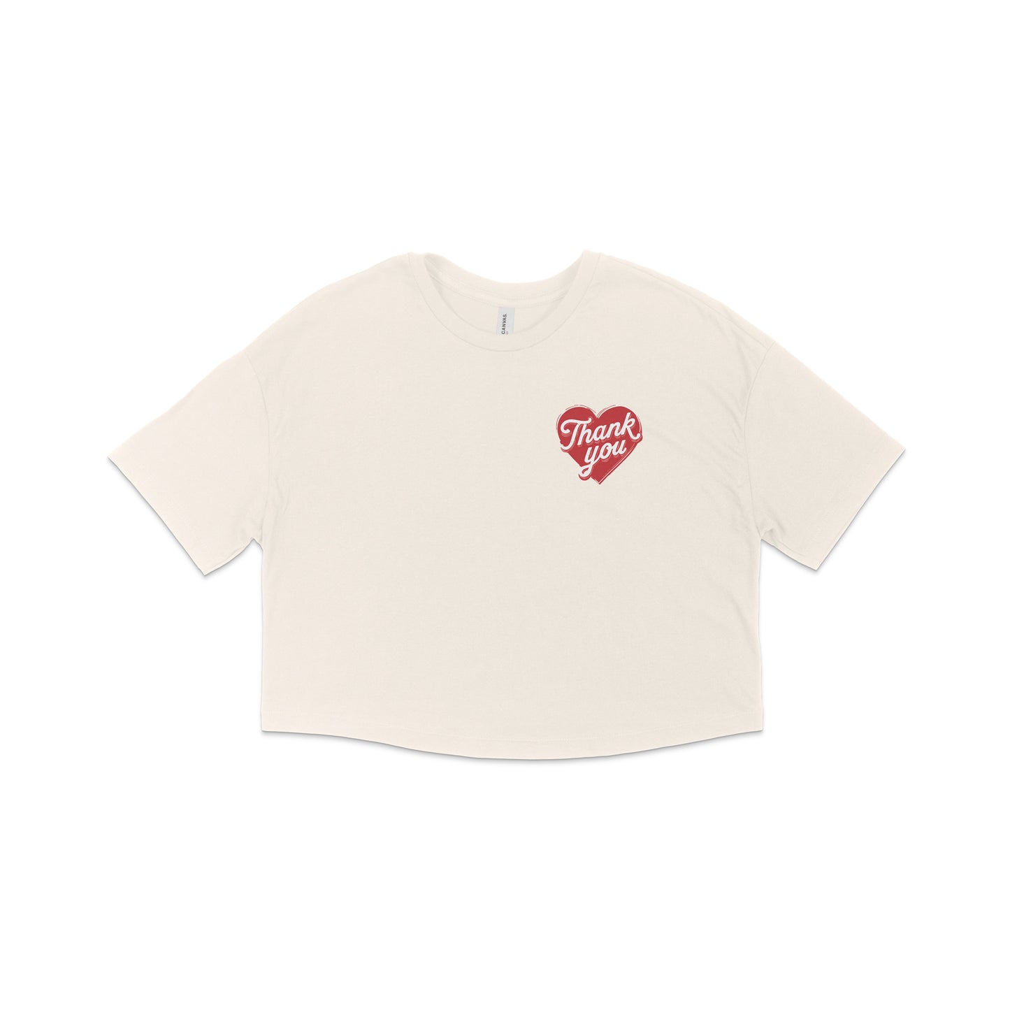 Thank You For Breaking My Heart Crop Tee - Vintage White